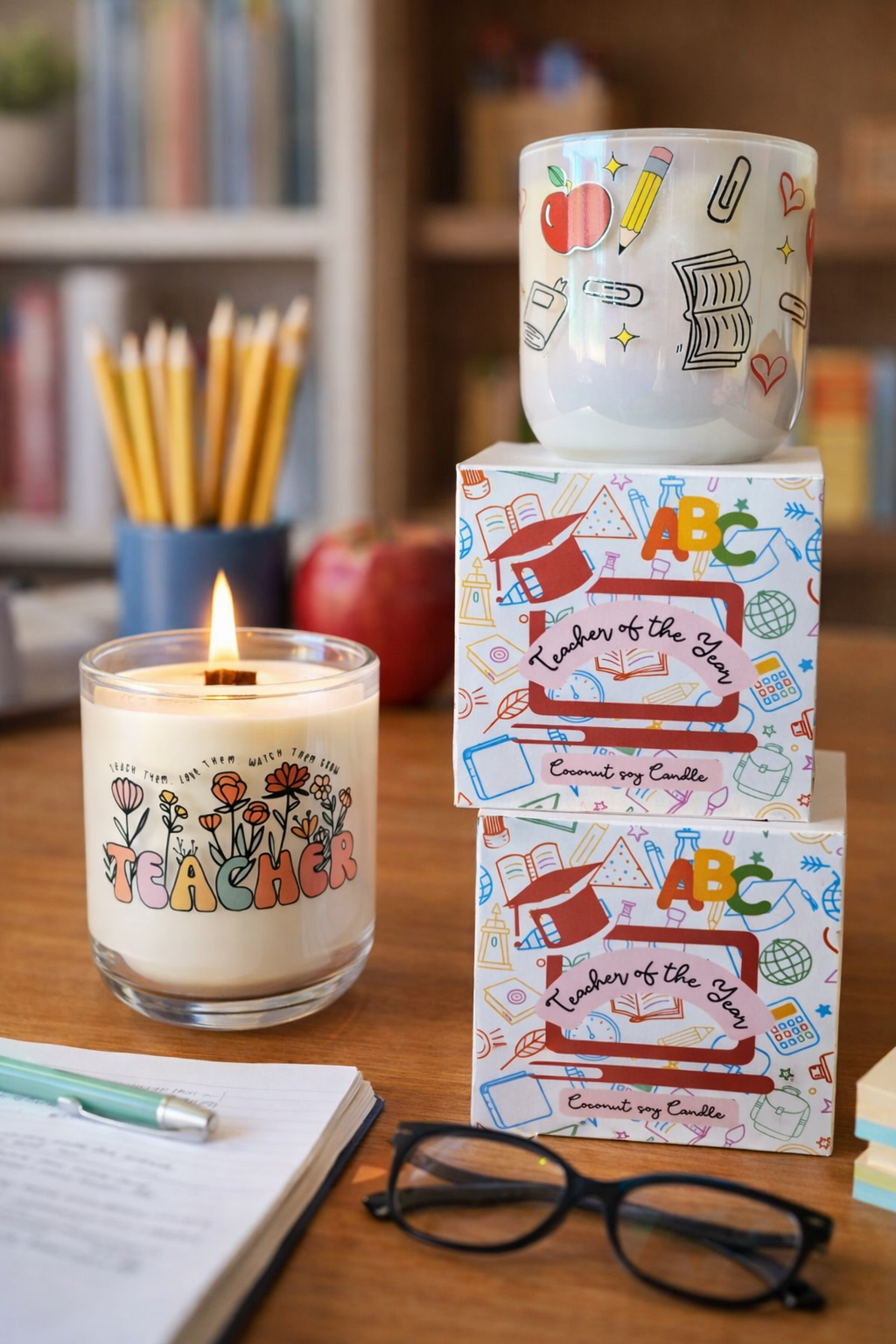 Teacher of the Year Candle 355g – Coconut Soy Wax Gift | NZ Made Teacher Appreciation Gift